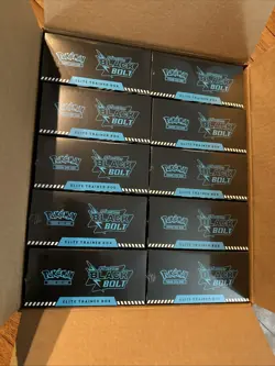 Pokemon Scarlet & Violet ETB Black Bolt Case Of 10 Factory Sealed Brand New - Image 1
