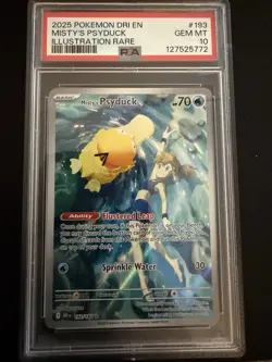 Pokemon TCG Destined Rivals Misty's Psyduck PSA 10 Fresh/New Cert. Gem Mint - Image 1