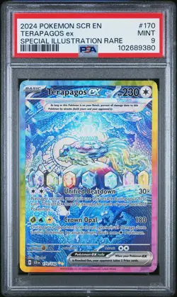 2024 POKEMON SCR EN-STELLAR CROWN SPECIAL ILLUSTRATION RARE TERAPAGOS EX PSA 9 - Image 1