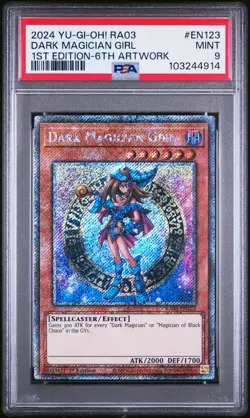 2024 YU-GI-OH! RA03-QUARTER CENTURY BONANZA #EN123 DARK MAGICIAN GIRL PSA 9 - Image 1