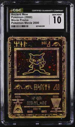 CGC 10 GEM MINT Ancient Mew 2000 Movie Promo Holo Pokemon Card - Image 1