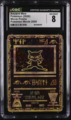 CGC 8 Ancient Mew 2000 Movie Promo Holo Pokemon Card - Image 1