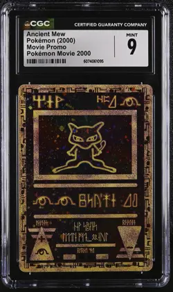 CGC 9 MINT Ancient Mew 2000 Movie Promo Holo Pokemon Card - Image 1