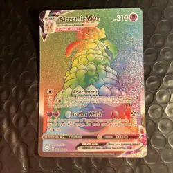 Pokemon Alcremie VMAX TCG Shining Fates Card 073/072 Rainbow Secret Rare - Image 1