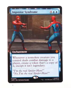 Spider-Man Magic the Gathering Impostor Syndrome #251 Mythic Extended Card - Image 1