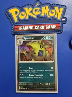 Pokemon TCG Paldea Evolved Tyranitar Card 135/193 Holo Rare (2023) - Image 1