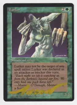 Miscut Gold Signed Lurker LP The Dark Artist Anson Maddocks MTG Reserved List! - Image 1