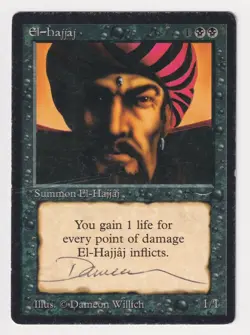 Signed El-Hajjaj HP Arabian Nights Artist Dameon Willich 1993 MTG Magic Rare! - Image 1