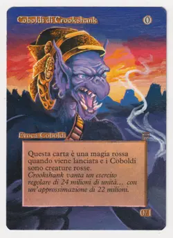 Altered Italian Crookshank Kobolds MP Legends MTG Magic Hand Painted Unique Art! - Image 1