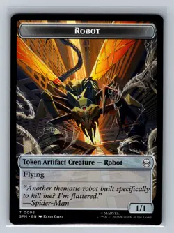 MTG Marvel's Spider-Man (0005) (0006) Double Sided Token Food,Robot tcg NM - Image 2