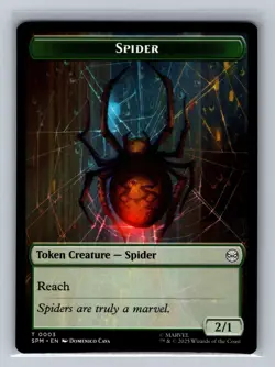 MTG Marvel's Spider-Man (0005) (0003) Double Sided Token Food,Spider tcg NM - Image 2