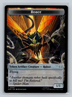 MTG Marvel's Spider-Man (0006) (0005) Double Sided Token Robot,Food tcg NM - Image 1