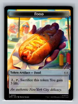 MTG Marvel's Spider-Man (0006) (0005) Double Sided Token Robot,Food tcg NM - Image 2