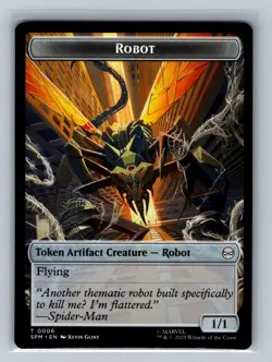MTG Marvel's Spider-Man (0005) (0006) Double Sided Token Food,Robot tcg NM - Image 2