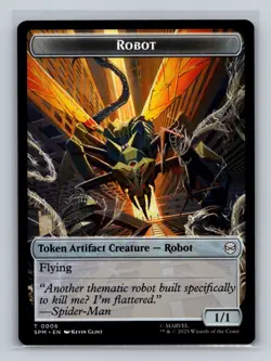 MTG Marvel's Spider-Man (0006) (0005) Double Sided Token Robot,Food tcg NM - Image 1