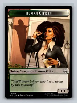 MTG Marvel's Spider-Man (0004 (0007) Double Sided Token Human,Treasure tcg NM - Image 1