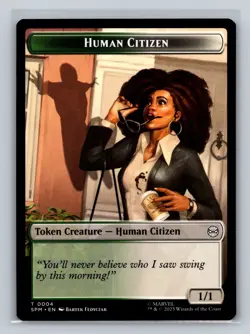 MTG Marvel's Spider-Man (0004 (0007) Double Sided Token Human,Treasure tcg NM - Image 1