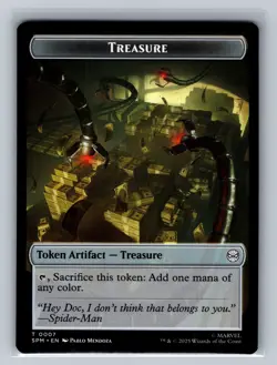 MTG Marvel's Spider-Man (0004 (0007) Double Sided Token Human,Treasure tcg NM - Image 2