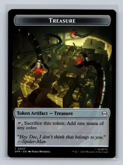 MTG Marvel's Spider-Man (0007) (0003) Double Sided Token Treasure,Spider tcg NM - Image 1