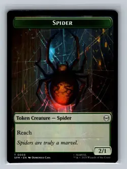 MTG Marvel's Spider-Man (0007) (0003) Double Sided Token Treasure,Spider tcg NM - Image 2