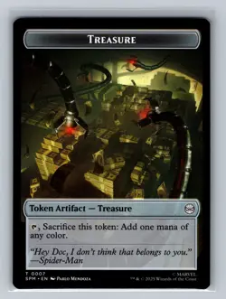 MTG Marvel's Spider-Man (0004) (0007) Double Sided Token Human,Treasure tcg NM - Image 2