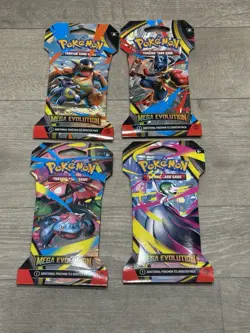 Mega Evolution Sleeved Booster Pack Art Set - Sealed Pokemon Blister Packs - Image 1