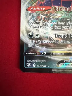 Eternatus VMAX 117/189 Pokemon TCG Darkness Ablaze Ultra Rare Holo - LP - Image 5