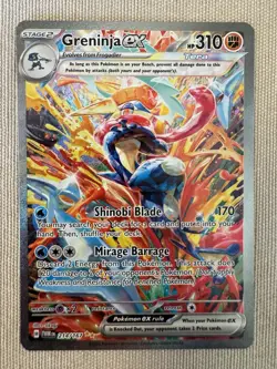 Greninja ex 214/167 Sv06: Twilight Masquerade Holo Pokemon Near Mint - Image 1