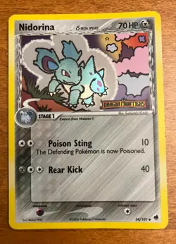 Nidorina 34/101 Pokemon Reverse Holo Stamped EX Dragon Frontiers Delta Species - Image 1