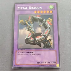 YuGiOh Metal Dragon Legend of Blue Eyes 1st Edition LOB-053 Great Condition NM - Image 1