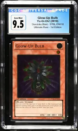 Yugioh Glow-Up Bulb Ultimate Rare 1st Ed CGC 10 STBL-EN018 / CGC 9.5 / Pop 1 - Image 1