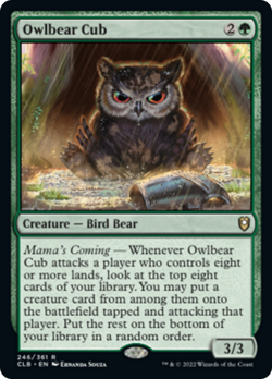 Owlbear Cub FOIL Commander Legends: Battle for Baldur's Gate NM CARD ABUGames - Image 1
