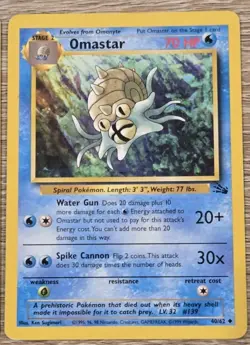 Vintage Pokemon TCG Set Of 2 Cards - Fossil - Omanyte 52/62 + Omastar 40/62 - Image 3