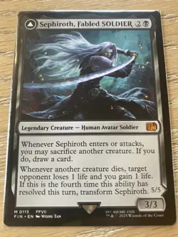 Sephiroth, Fabled SOLDIER Final Fantasy Regular Edition MINT MtG card - Image 1