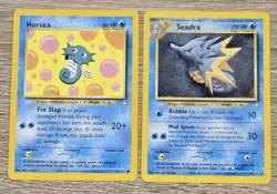 Seadra 48/111 + Horsea 62/111 Neo Genesis Regular Pokemon TCG Cards Set - Image 1