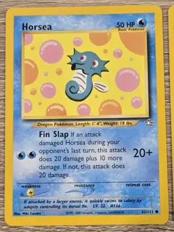 Seadra 48/111 + Horsea 62/111 Neo Genesis Regular Pokemon TCG Cards Set - Image 2
