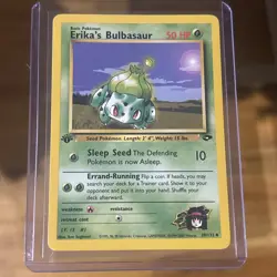 Erika's Bulbasaur Gym Challenge 39/132 1st Edition LP Pokemon Card - Image 1