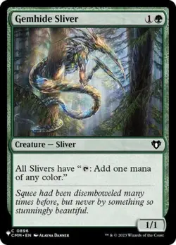Gemhide Sliver (CMM) - Near Mint MTG The List - Image 1