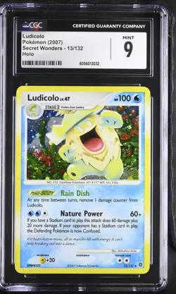CGC 9 MINT Ludicolo 2007 Secret Wonders 13/132 Holo SWIRL Pokemon Card - Image 1