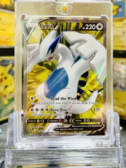 Lugia V 185/195 Rare Holo Pokemon Card Near Mint Condition Never Played - Image 1