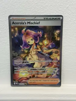 Acerola's Mischief 183/132 SAR Mega Evolution Pokemon Card Near Mint English - Image 1