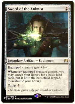 MTG Sword of the Animist Secret Lair Angels Commander Deck 240 NM - Image 1