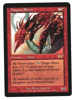 Magic The Gathering MTG - LEGIONS 2003 LGN - #107 Magma Sliver LP NM LOT3 - Image 1