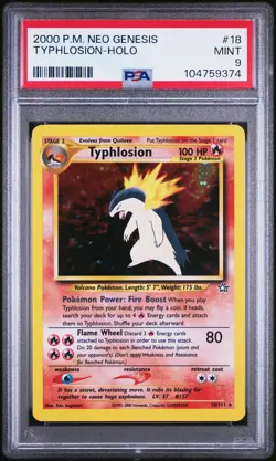 2000 POKEMON NEO GENESIS #18 TYPHLOSION-HOLO PSA 9 - Image 1