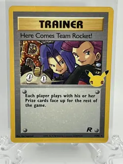 Here Comes Team Rocket! 15/82 Ultra Rare Celebrations Pokemon TCG Near Mint - Image 1