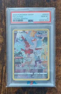 2023 Pokemon SWSH Latias Full Art Crown Zenith GG20/GG70 PSA 10 - Image 1