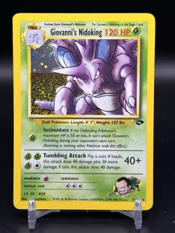 Giovanni's Nidoking Holo Rare 7/132 Pokemon Gym Challenge WOTC English NM - Image 1
