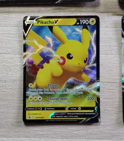 Pikachu V CHRISTMAS JUMBO & std size Promos SWSH198 & SWSH061 Holo 🔥 Pokemon 🔥 - Image 4