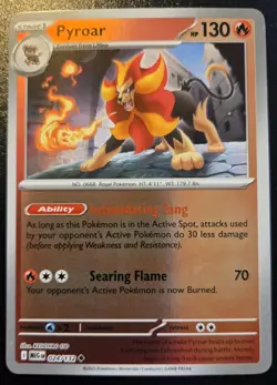Pyroar 024/132 Reverse Holo Uncommon Mega Evolution Pokemon TCG - Image 1