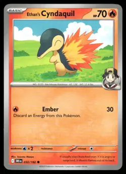 2025 Scarlet & Violet Series - Destined Rivals Ethan's Cyndaquil Common #32 - Image 1